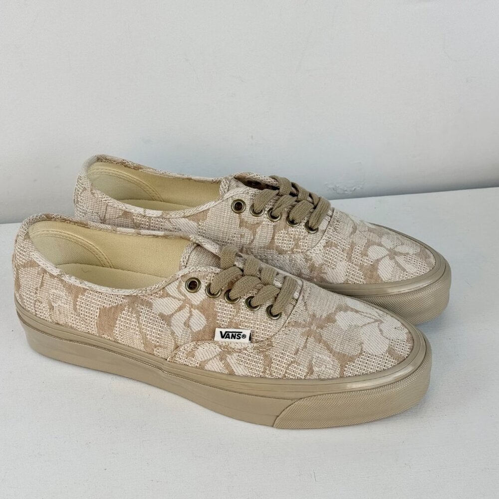Men's 7.5, Women's 9 -Vans Authentic Reissue Mateo Floral Beige/Khaki - 507452